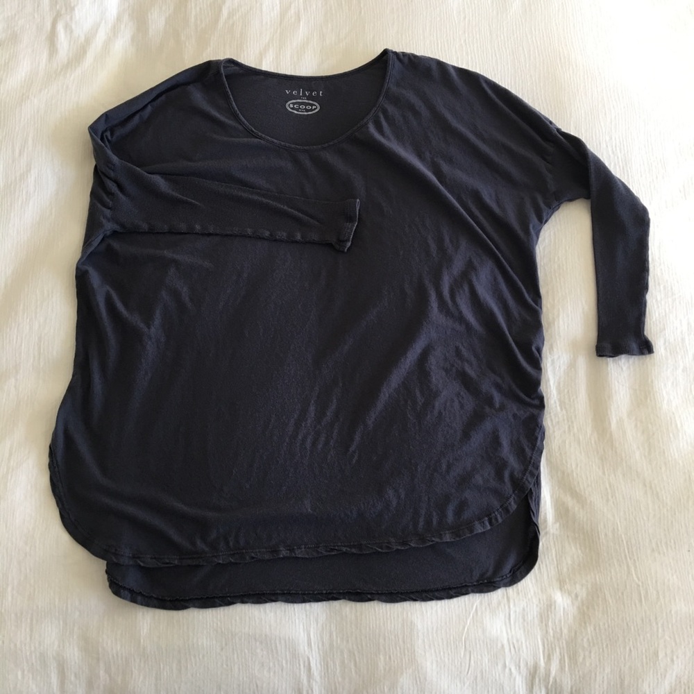 Velvet by Graham and Spencer blue cotton top